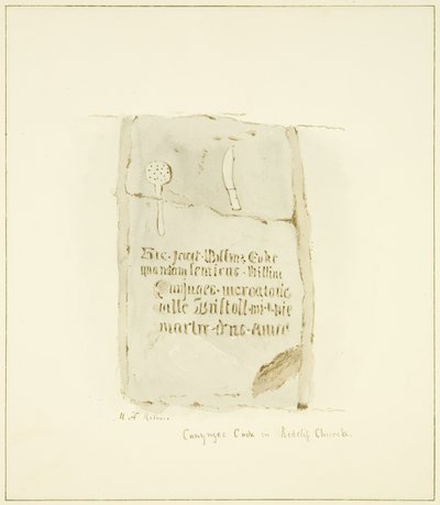 Pierre tombale du cuisinier de Canynges - Marcus H. Homes