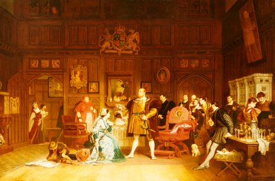 Henri VIII et Anne Boleyn observés par la reine Catherine, 1870 - Marcus Stone