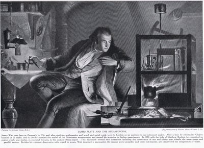 James Watt et la machine à vapeur, illustration de 