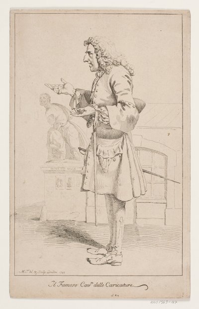 "Il famoso Cavre delle Caricature". Portrait de Pier Leone Ghezzi (1674-1755) - Marcus Tuscher
