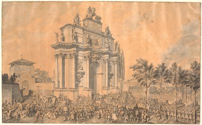 Arc de triomphe pour François III de Lorraine et Marie-Thérèse lors de leur entrée à Florence en 1739 - Marcus Tuscher