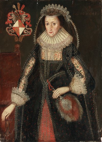 Portrait de Lady Eleanor Dutton, trois-quarts longueur, en robe élégante, debout à côté d