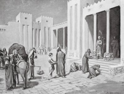 Un prince hittite en Syrie (lithographie) - Margaret (after) Dovaston