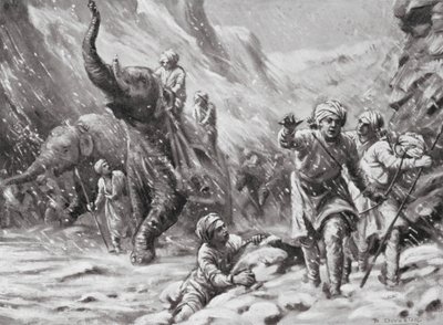 Premier succès de Mahmud de Ghazni, 1000 ap. J.-C. (lithographie) - Margaret (after) Dovaston