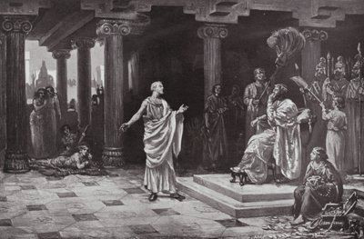 Solon à la cour de Crésus (lithographie) - Margaret (after) Dovaston