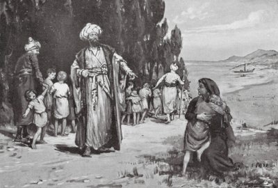 Hommage des enfants aux Turcs (litho) - Margaret (after) Dovaston