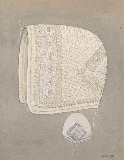 Bonnet de bébé, vers 1937 - Margaret Concha
