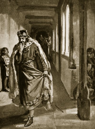 La fureur de Jean lors de la signature de la Magna Carta, illustration tirée de "Hutchinson
