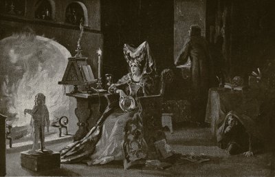 La duchesse de Gloucester pratique la sorcellerie, illustration tirée de "Hutchinson