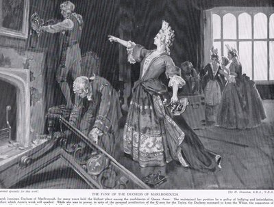 La fureur de la duchesse de Marlborough, vers 1910 (lithographie) - Margaret Dovaston