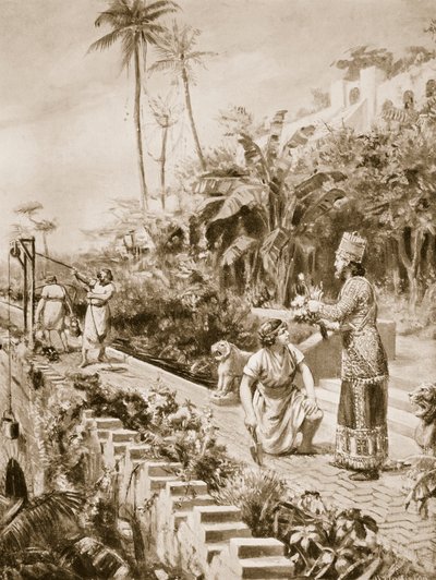 Les jardins suspendus de Babylone, illustration tirée de l