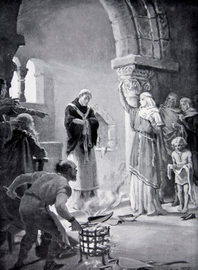 Le jugement des neuf socs de charrue, illustration tirée de "L