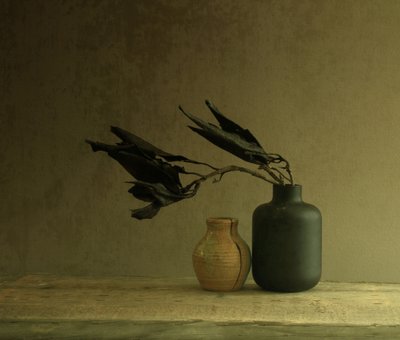 Nature morte minimaliste aux feuilles - Margaret Halaby