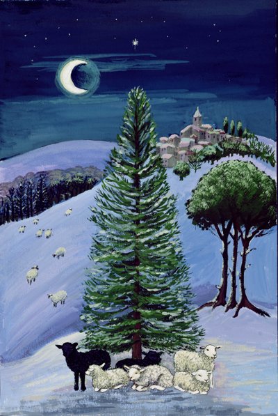 Moutons dans un paysage d
