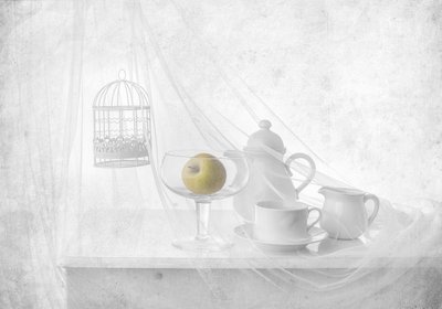 Pomme verte et blanche sérénité - Margareth Perfoncio