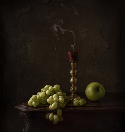 Raisins et bougie - Margareth Perfoncio