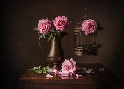 Nature morte à la rose mélancolique - Margareth Perfoncio