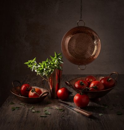 Nature morte rustique au cuivre - Margareth Perfoncio