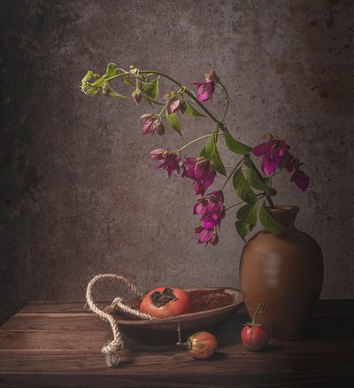 Nature morte florale rustique - Margareth Perfoncio