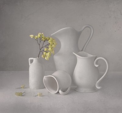 Pichets blancs sereins - Margareth Perfoncio