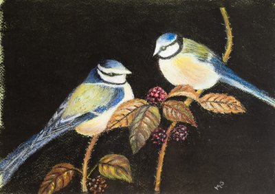 Mésanges bleues en fête, 2021 - Margo Starkey