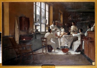 Professeur Edmond Delorme (1847-1929) décrivant la décortication pulmonaire aux médecins stagiaires du Val de Grâce - Marguerite Anne Rose Delorme