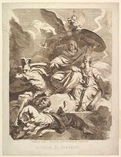 Au génie de Franklin, 1779 - Marguerite Gerard