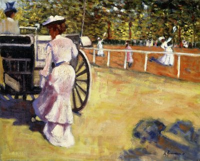 Une Dame Élégante Entrant dans un Carrosse - Marguerite Rousseau