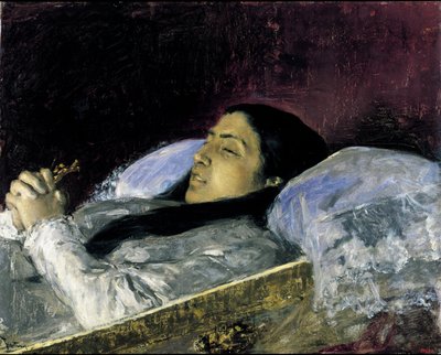 Mlle Del Castillo sur son lit de mort - Marià Fortuny Marsal