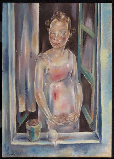Jeune fille à une fenêtre ouverte, c.1924 - Maria Blanchard
