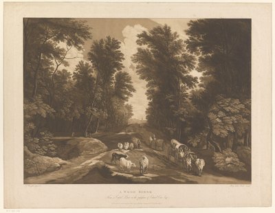 Paysage boisé avec un chemin et des voyageurs - Maria Catharina Prestel