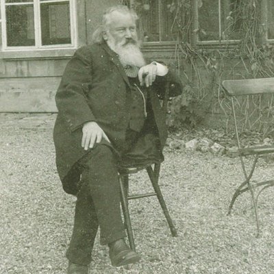 Portrait du compositeur Johannes Brahms 1833-1897, 1894 - Maria Fellinger