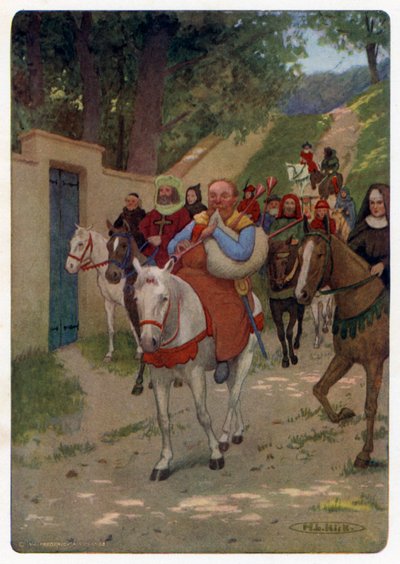Les Contes de Canterbury de Chaucer : Le Meunier fait sortir la Compagnie de la ville - Maria Louise Kirk