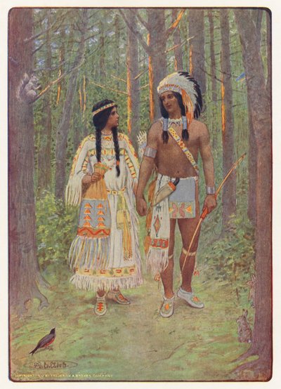 Illustration pour Hiawatha par Longfellow - Maria Louise Kirk