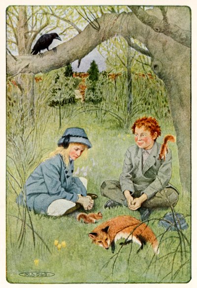 "It seemed scarcely bearable to leave such delightfulness" de The Secret Garden par Frances Hodgson Burnett (1849-1924) - Maria Louise Kirk