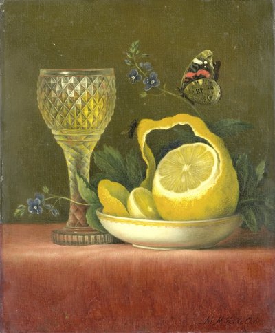 Nature morte avec citron et verre taillé - Maria Margaretha van Os