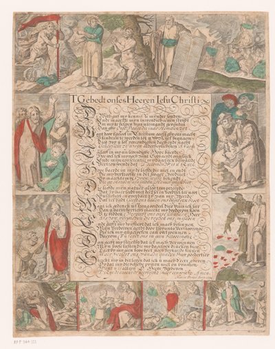 Texte calligraphié avec des scènes de la vie du Christ - Maria Strick Becq