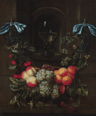 Nature morte avec une guirlande de fruits - Maria Tassaert