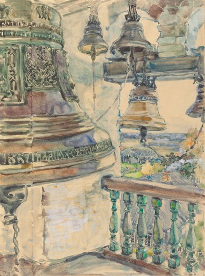 Vue depuis le clocher de la cathédrale Savino-Storozhevsky, près de Zvenigorod - Maria Yakunchikova