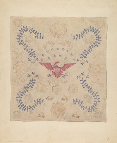 Couvre-lit avec aigle et étoiles - Marian Curtis Foster