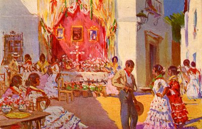 Autel de rue pour le festival de la Cruz de Mayo. Séville, Espagne - Mariano Bertuchi