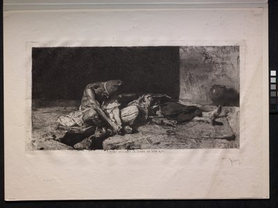 Arabe veillant sur le corps de son ami - Mariano Fortuny y Marsal