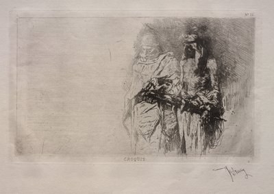Esquisse (Deux figures arabes) - Mariano Fortuny y Marsal