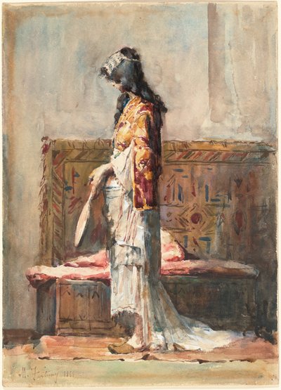 Une femme marocaine en tenue traditionnelle - Marià Fortuny