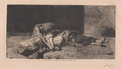 Arabe veillant le corps de son ami - Marià Fortuny