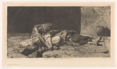 Homme arabe veillant sur le corps de son ami - Mariano José María Bernardo Fortuny y Carbó