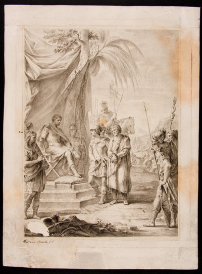 Jugurtha ligoté et remis à Silanus, qui l