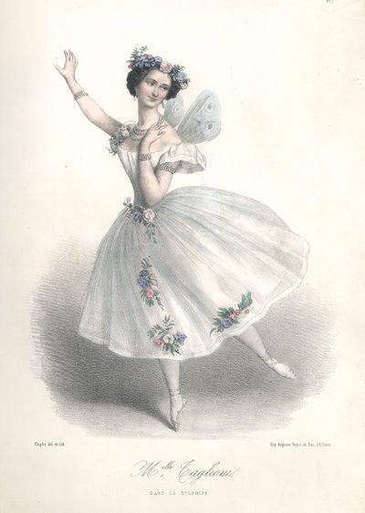 Danseuse de ballet italienne Marie Taglioni dans le ballet de son père Filippo Taglioni Le Sylphide à l