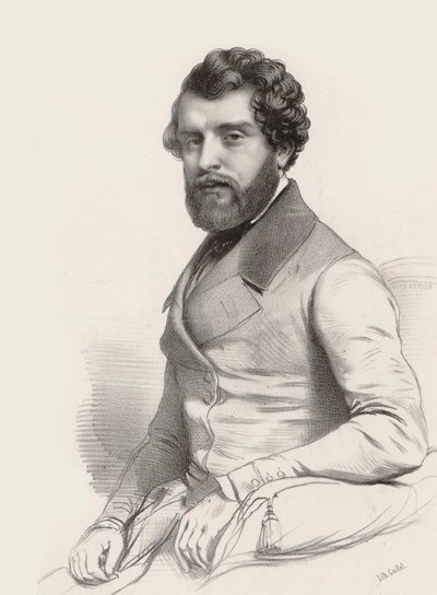 Portrait du compositeur Federico Ricci 1809-1877, 1844 - Marie Alexandre Menut Alophe