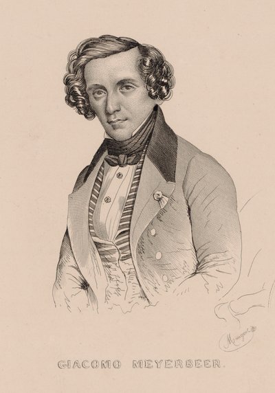 Portrait du compositeur Giacomo Meyerbeer, 1791-1864, 1836 - Marie Alexandre Menut Alophe